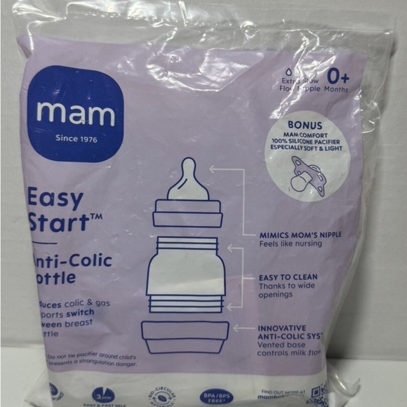 Bundle 4 pieces MAM Easy Start Anti-Colic Bottle - Light Purple - Picture 1 of 7